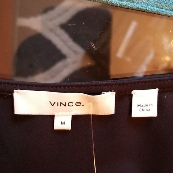 VINCE Black Keyhole Wrap Midi Dress NW0T Sz.M - Picture 6 of 7